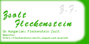 zsolt fleckenstein business card